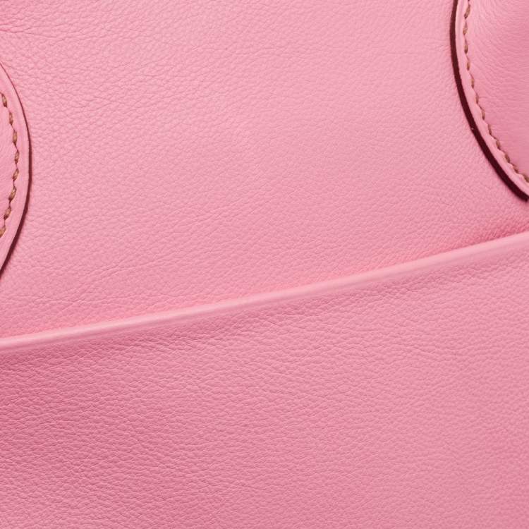 Pre Owned Hermes Rose Confetti Swift Leather Palladium Finish Lindy 30 Bag