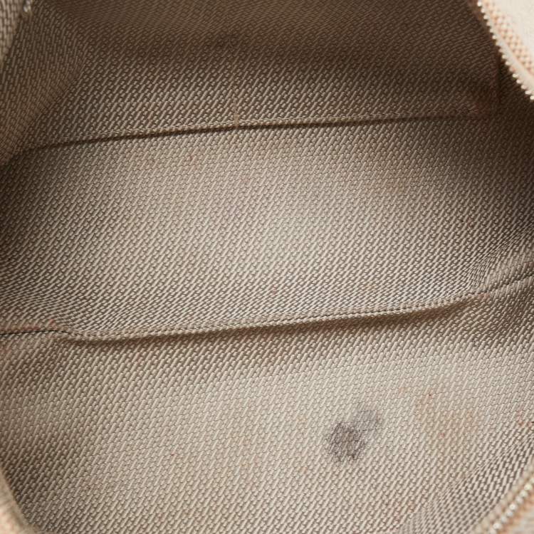 Pre Owned Hermes Orange/Beige Canvas Bride-a-Brac PM Vanity Case