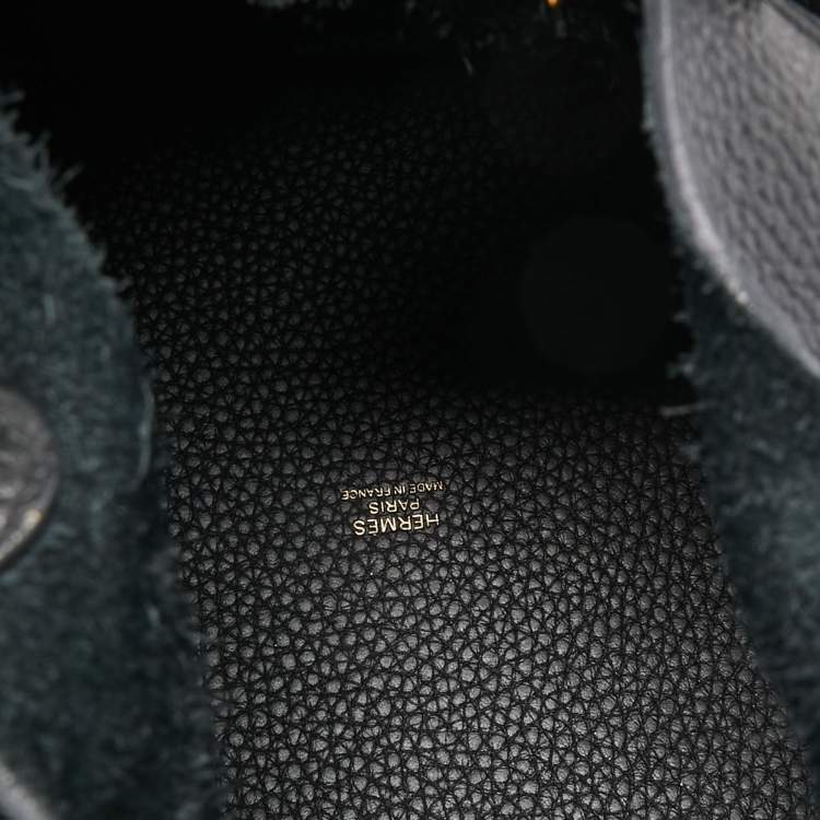 Pre Owned Hermes Black Taurillon Clemence Leather Picotin Lock 22 Bag