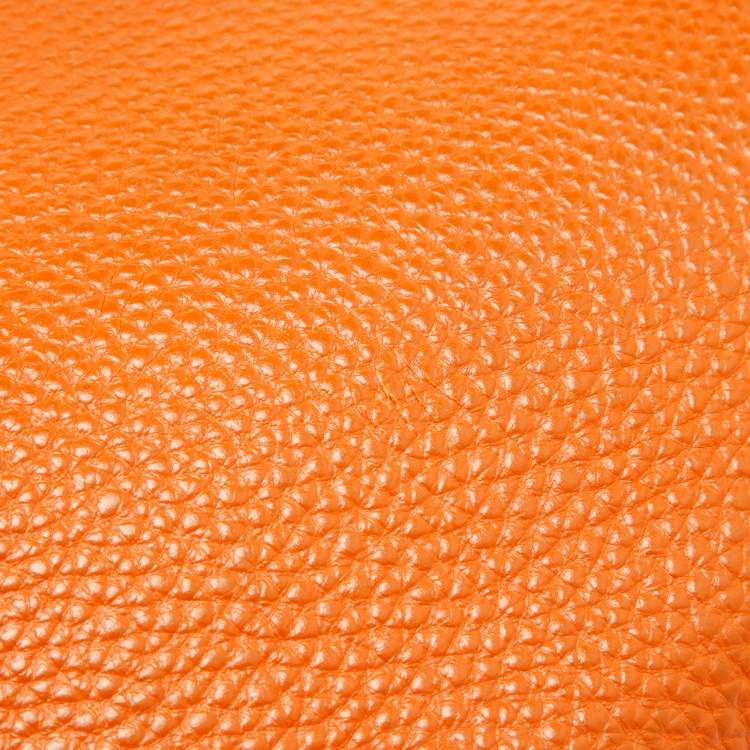 Pre Owned Hermes Orange Togo Leather Gold Hardware HAC Birkin 32 Bag