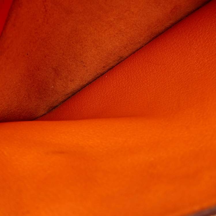 Pre Owned Hermes Orange Togo Leather Gold Hardware HAC Birkin 32 Bag