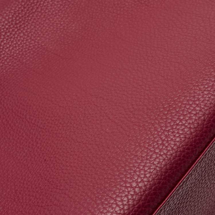 Pre Owned Hermes Rouge Grenat Togo Leather Gold Finish Kelly Retourne 28 Bag