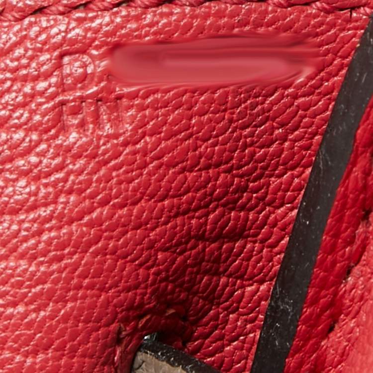 Pre Owned Hermes Gris Asphalt/Rose Extreme Togo Leather Palladium Finish Birkin 35 Bag 