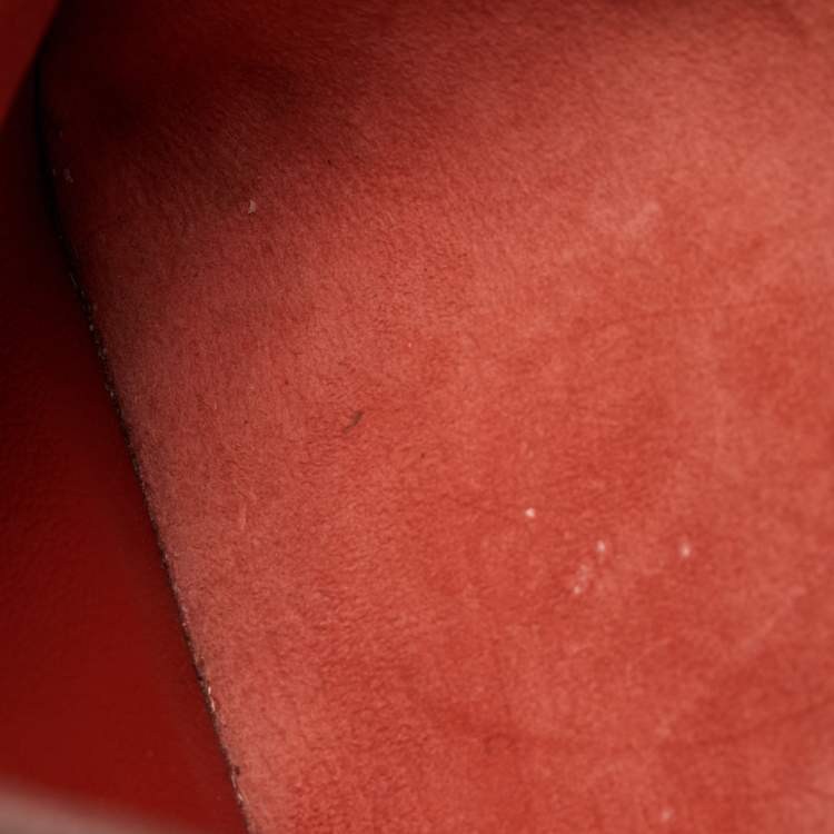 Pre Owned Hermes Vermillon Togo Leather Palladium Finish Birkin 35 Bag