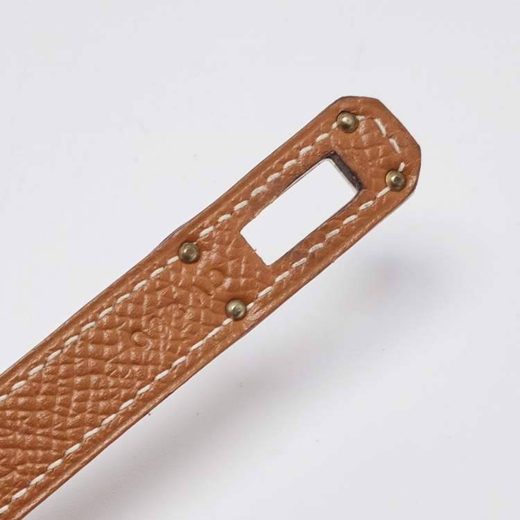 Pre Owned Hermes Gold Epsom Leather Kelly Classic Wallet