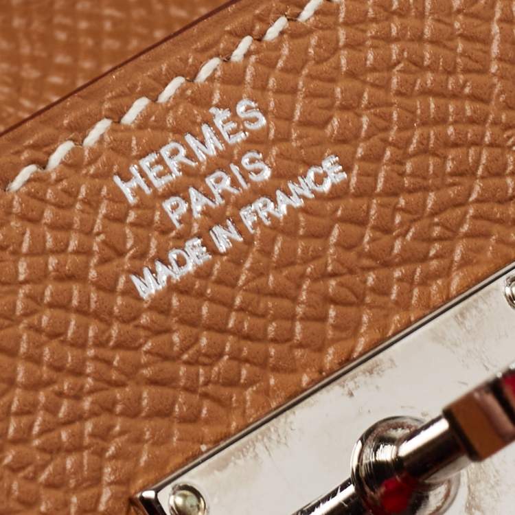 Pre Owned Hermes Gold Epsom Leather Kelly Classic Wallet