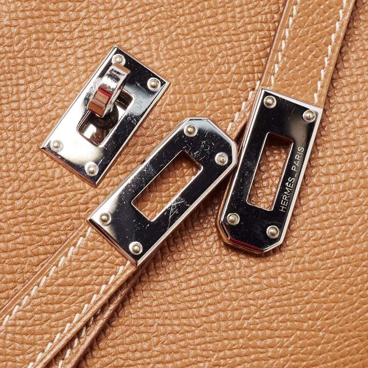 Pre Owned Hermes Gold Epsom Leather Kelly Classic Wallet