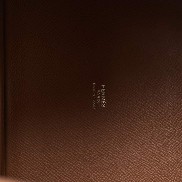 Pre Owned Hermes Gold/Bleu Du Nord/Rouge H Epsom Leather Picotin Lock Tressage PM Bag