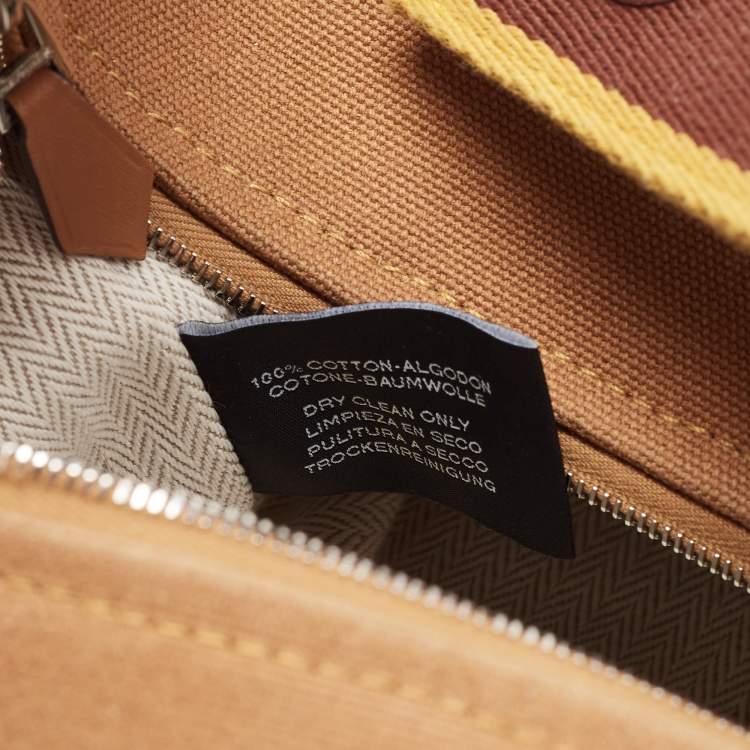 Pre Owned Hermès Ocre Canvas Small Bride-a-Brac Case