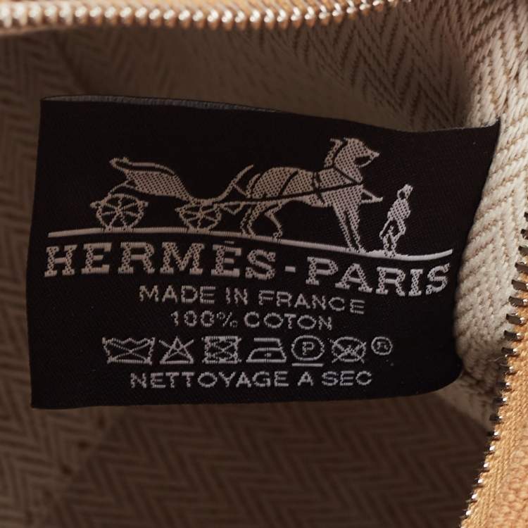 Pre Owned Hermès Ocre Canvas Small Bride-a-Brac Case
