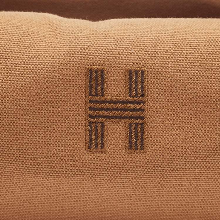 Pre Owned Hermès Ocre Canvas Small Bride-a-Brac Case