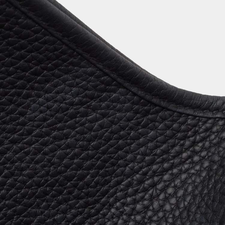 Pre Owned Hermes Noir Togo Leather Evelyne III PM Bag
