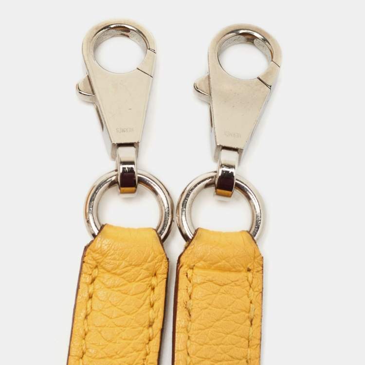 Pre Owned Hermes Jaune Togo Leather Palladium Finish Kelly Retourne 32 Bag