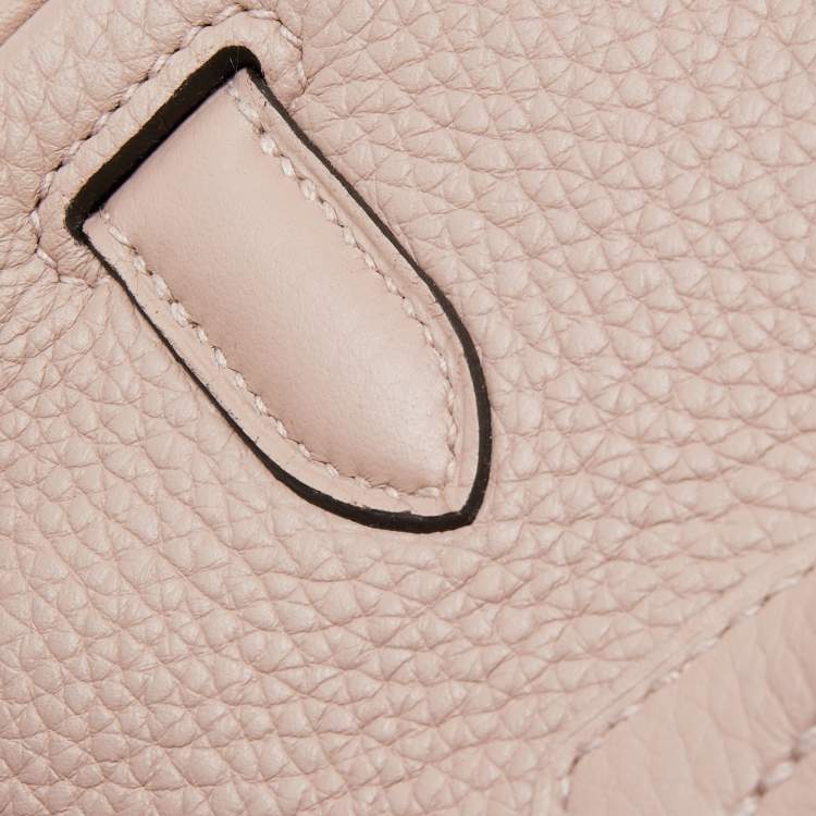 Pre Owned Hermes Glycine Taurillon Clemence Leather Gold Finish Birkin 30 Bag