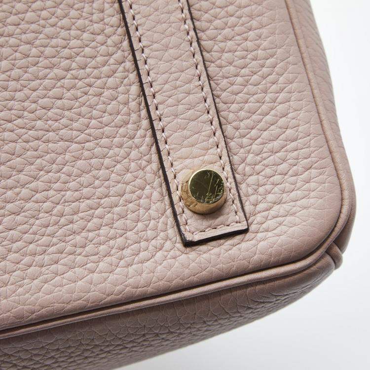 Pre Owned Hermes Glycine Taurillon Clemence Leather Gold Finish Birkin 30 Bag