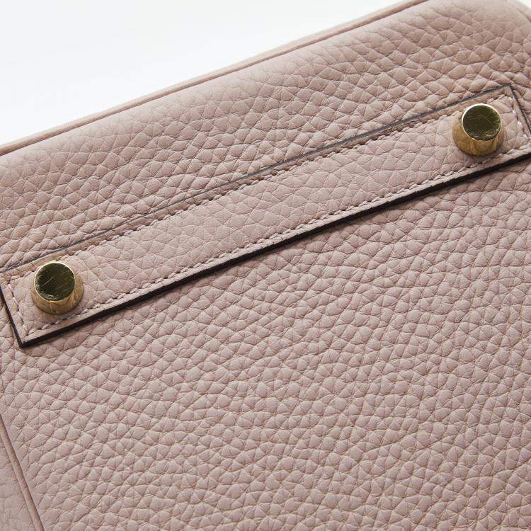 Pre Owned Hermes Glycine Taurillon Clemence Leather Gold Finish Birkin 30 Bag