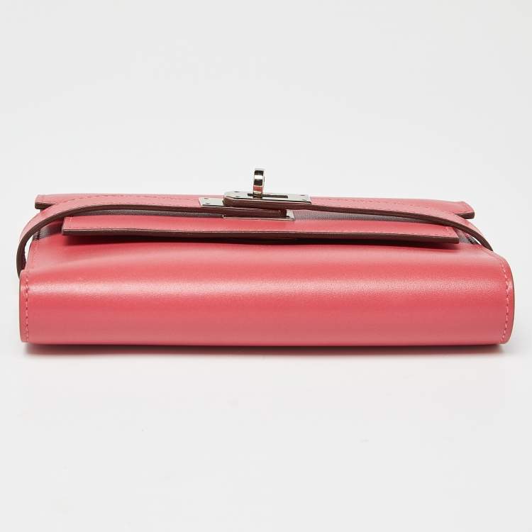 Pre Owned Hermès Rose D'ete Swift Leather Kelly Depliant Wallet