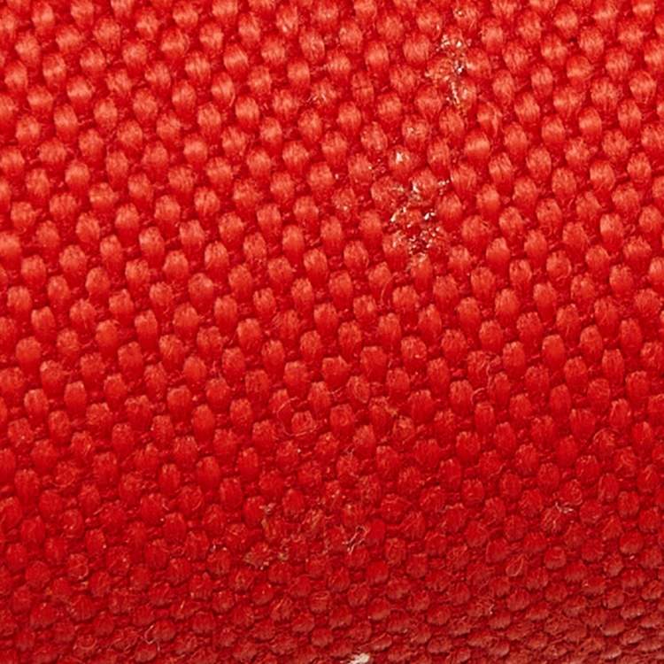 Pre Owned Hermes Orange/Fauve Canvas and Leather Herbag Zip 31 Bag