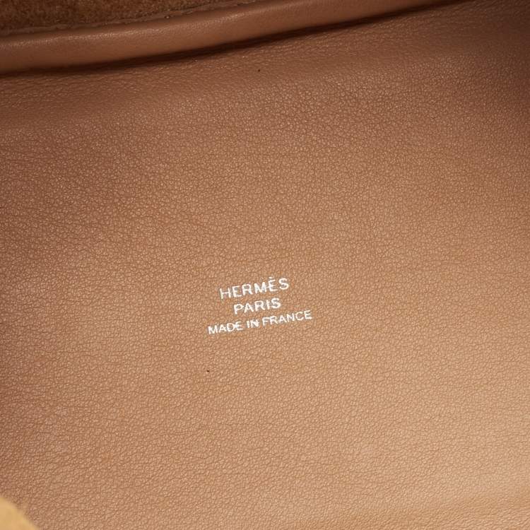 Pre Owned Hermes Chai/Rose Swift Leather Lucky Daisy Picotin Lock Micro Bag