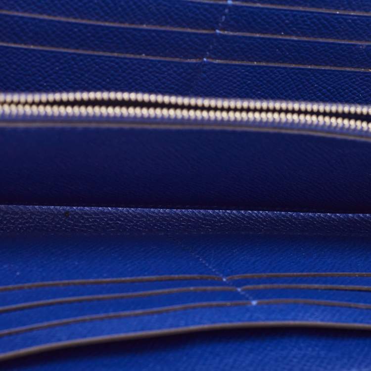 Pre Owned Hermès Bleu Electrique Epsom Leather Kelly Classic Wallet