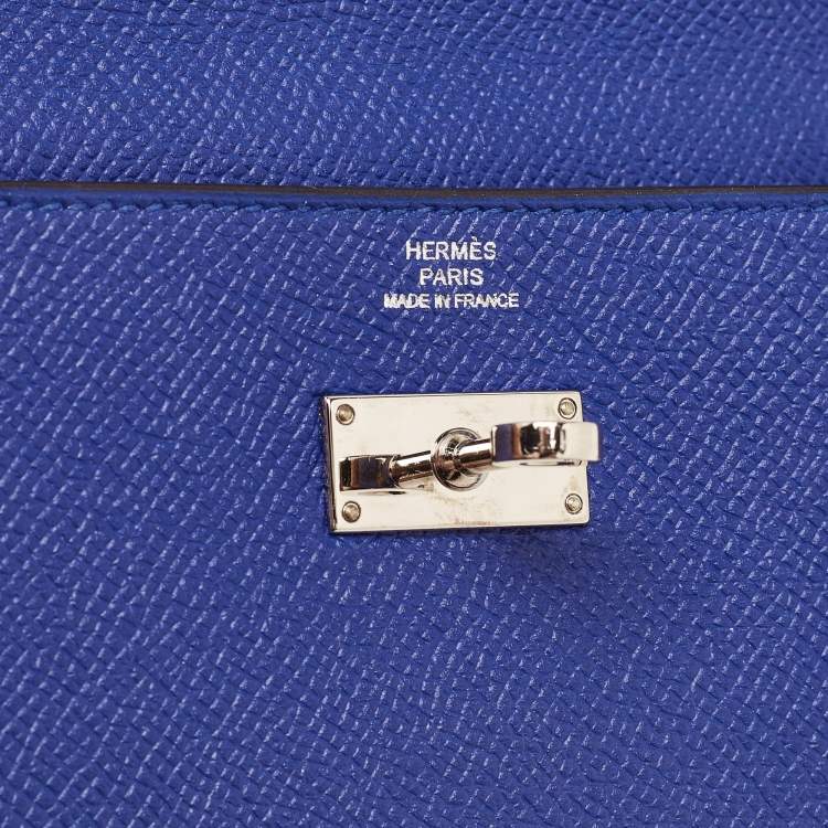 Pre Owned Hermès Bleu Electrique Epsom Leather Kelly Classic Wallet