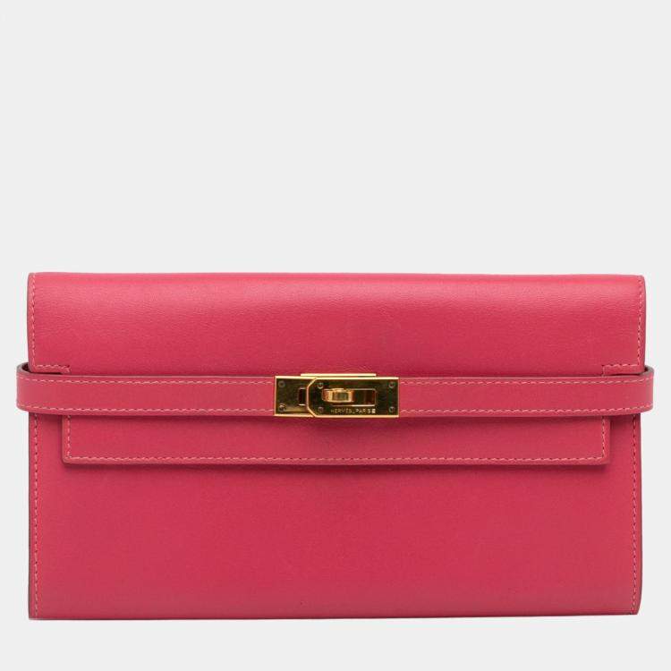 Hermes Pink Swift Kelly Classic Wallet Hermes | The Luxury Closet