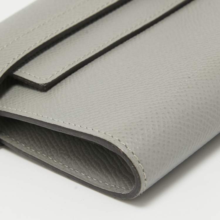 مملوكة مسبقًا محفظة هيرمس كيلي كلاسيك جلد إبسوم غريه مويتيه