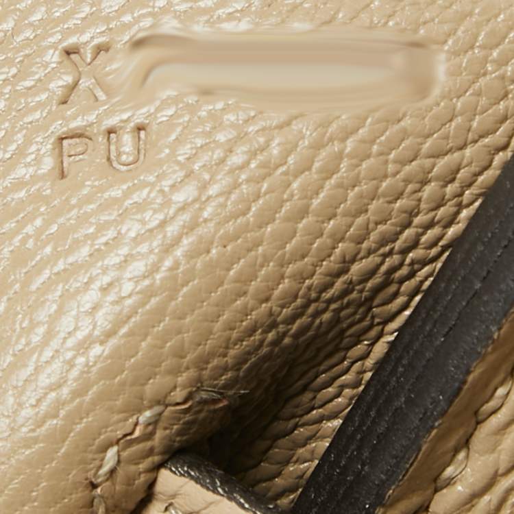 Pre Owned Hermes Trench Togo Leather Gold Finish Birkin 35 Bag