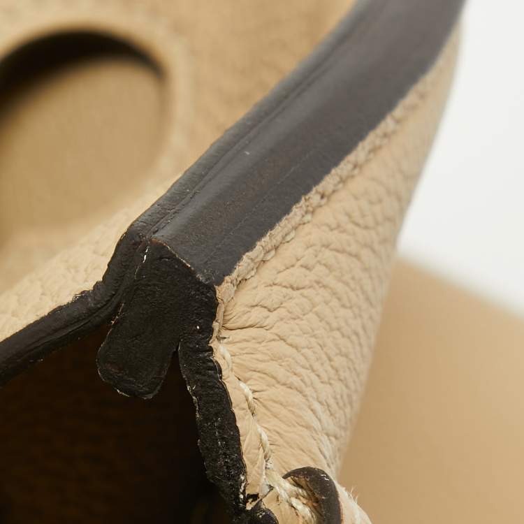 Pre Owned Hermes Trench Togo Leather Gold Finish Birkin 35 Bag