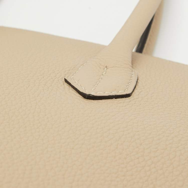 Pre Owned Hermes Trench Togo Leather Gold Finish Birkin 35 Bag