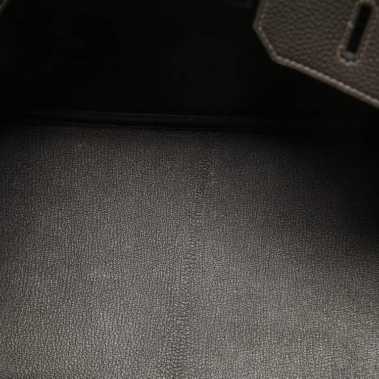 Pre Owned Hermes Macassar Togo Leather Gold Finish Birkin 35 Bag