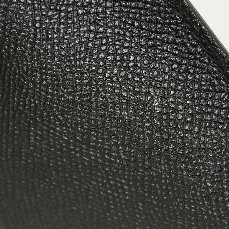 Pre Owned Hermes Black Epsom Leather Gold Hardware Kelly Sellier 32 Bag