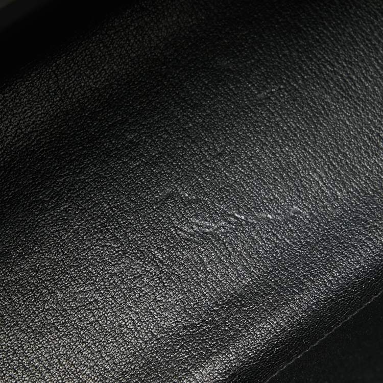 Pre Owned Hermes Black Epsom Leather Gold Hardware Kelly Sellier 32 Bag