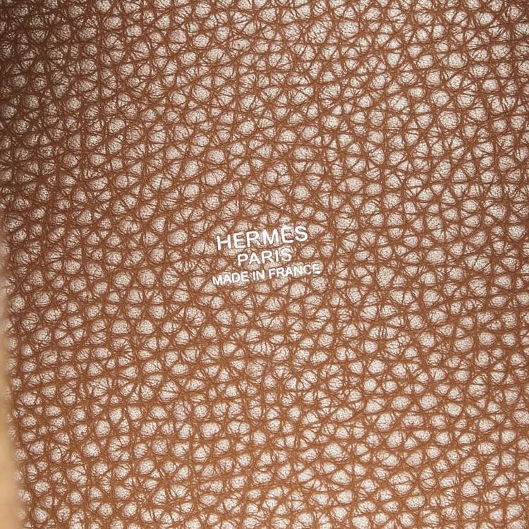 Pre Owned Hermes Gold Clemence Leather Picotin Lock 18 Bag