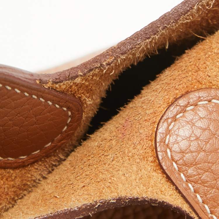 Pre Owned Hermes Gold Clemence Leather Picotin Lock 18 Bag