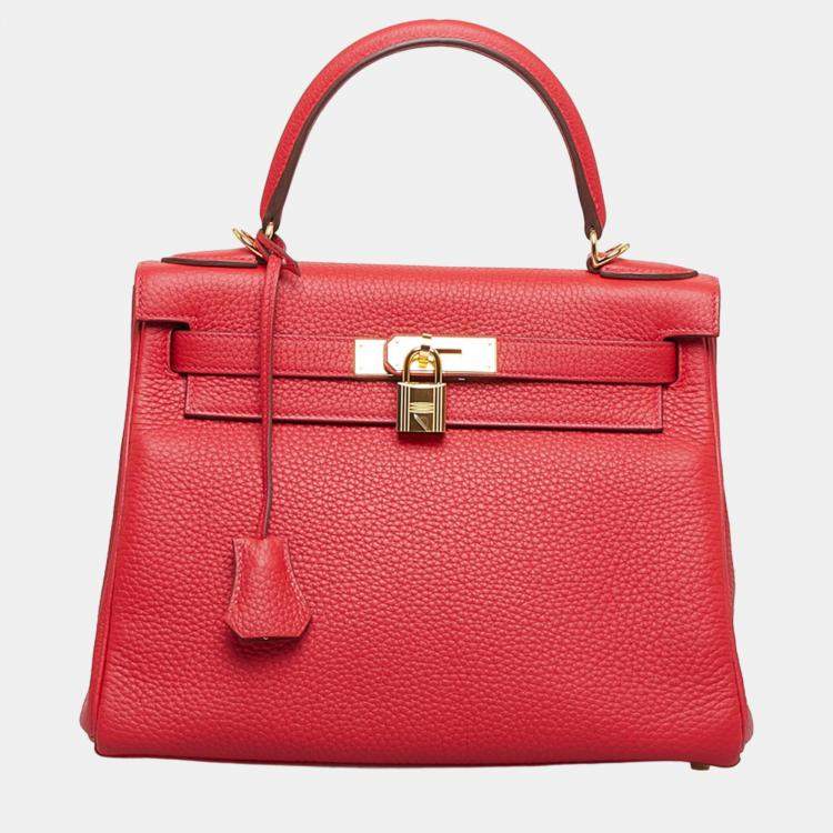 Hermes Red 2023 Taurillon Clemence Kelly 28 Hermes | The Luxury Closet