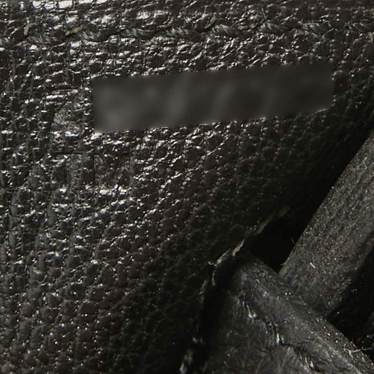 Pre Owned Hermes Black Togo Leather Rose Gold Finish Birkin 25 Bag