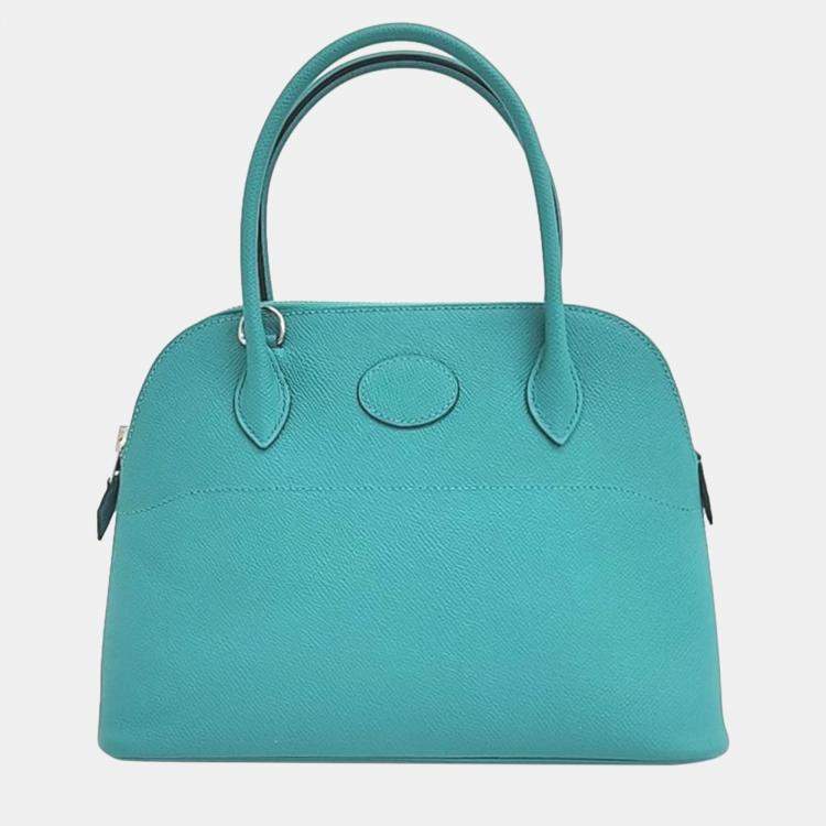 Hermes Blue Leather Bolide 27 (D) Hermes | The Luxury Closet