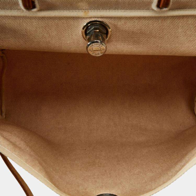 Pre Owned Hermes Beige/Brown Herbag MM