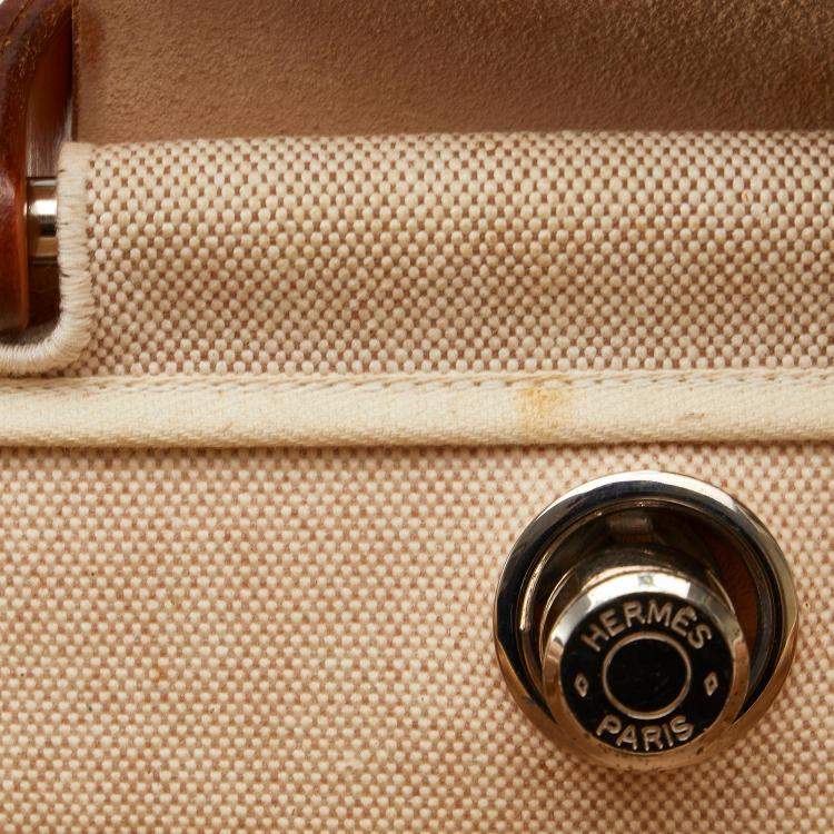 Pre Owned Hermes Beige/Brown Herbag MM