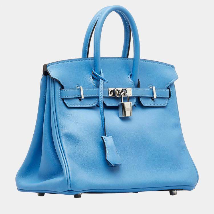 Hermes Blue 2015 Swift Birkin Retourne 25 Hermes TLC