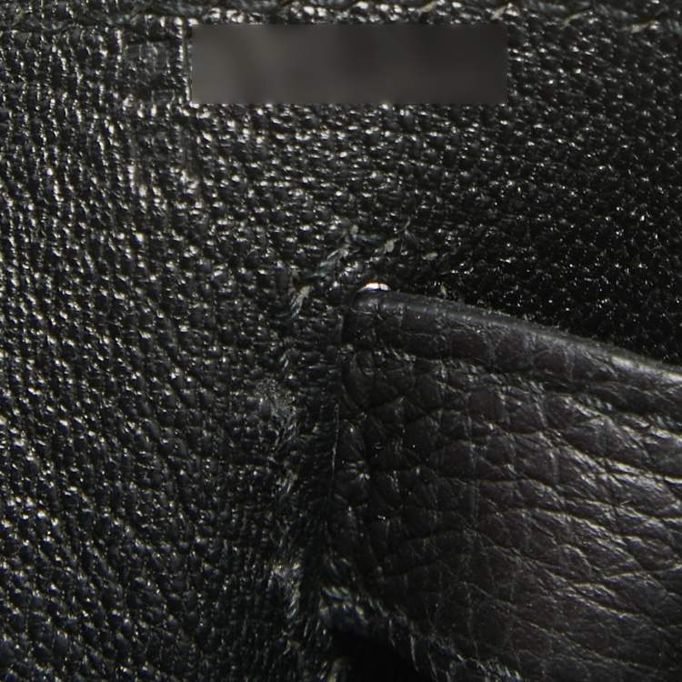 Pre Owned Hermes Noir Togo Leather Gold Finish Kelly Retourne 28 Bag