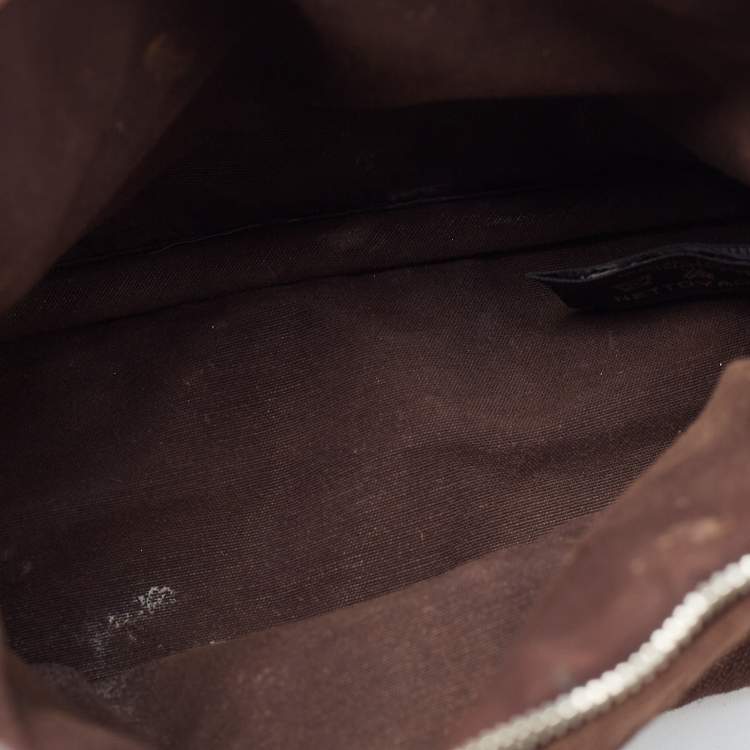 Pre Owned Hermes Brown Canvas Bolide Case