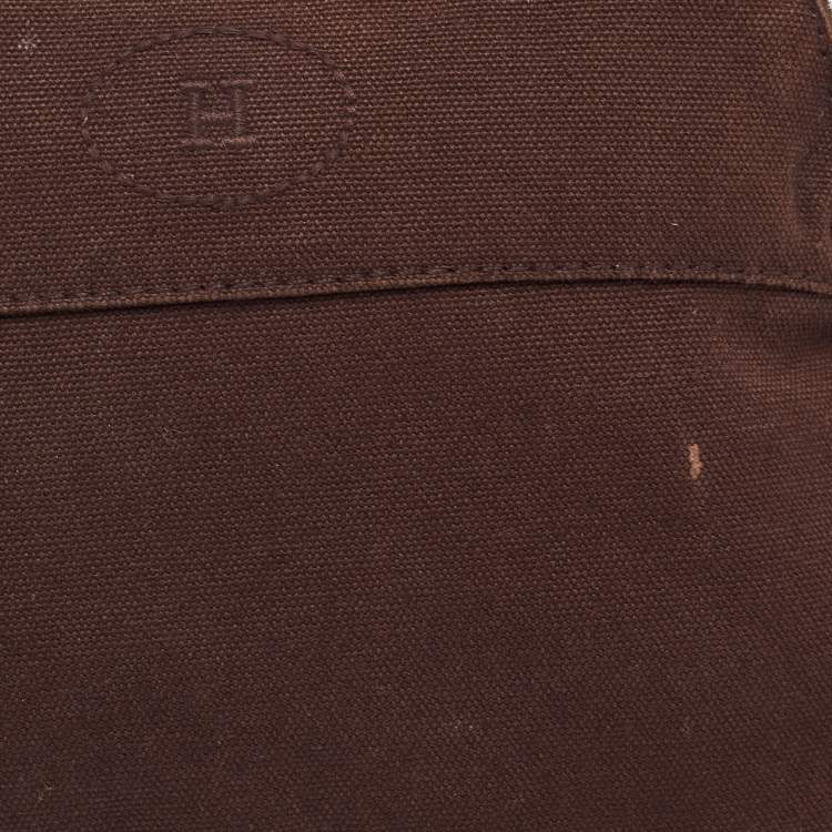 Pre Owned Hermes Brown Canvas Bolide Case