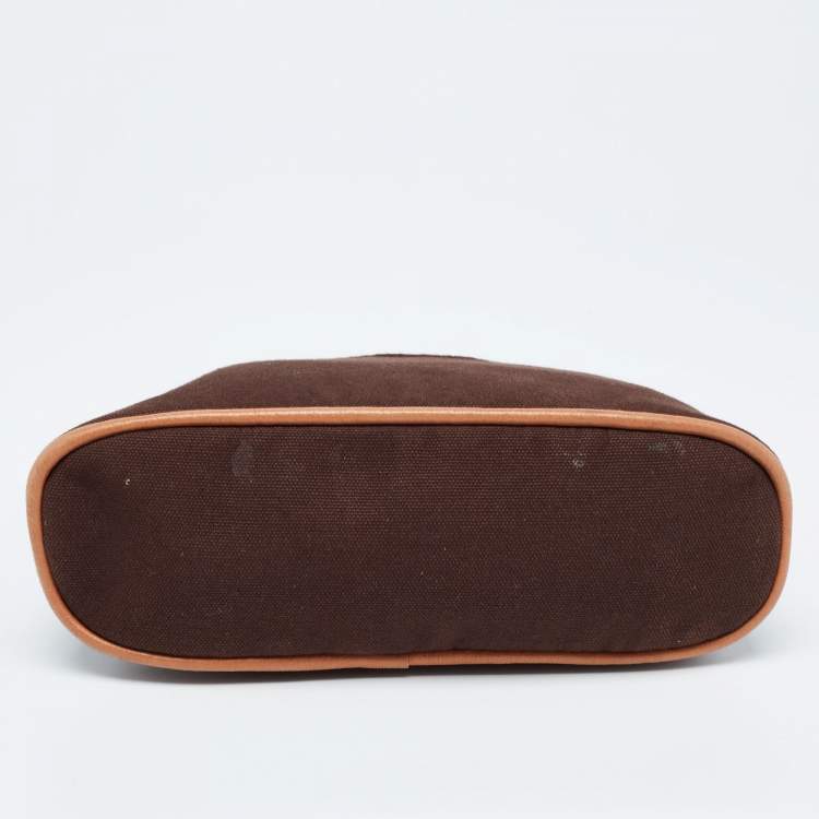 Pre Owned Hermes Brown Canvas Bolide Case