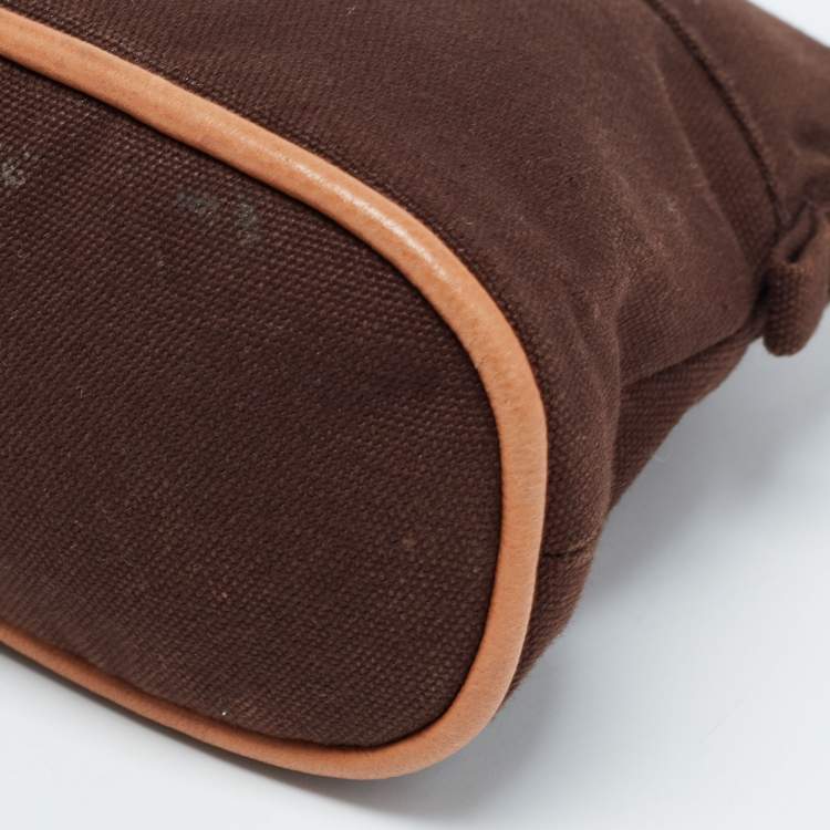 Pre Owned Hermes Brown Canvas Bolide Case