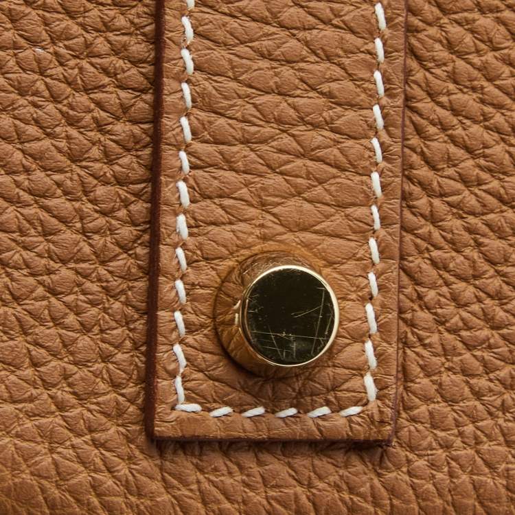 Pre Owned Hermes Gold Togo Leather Gold Finish Birkin 40 Bag