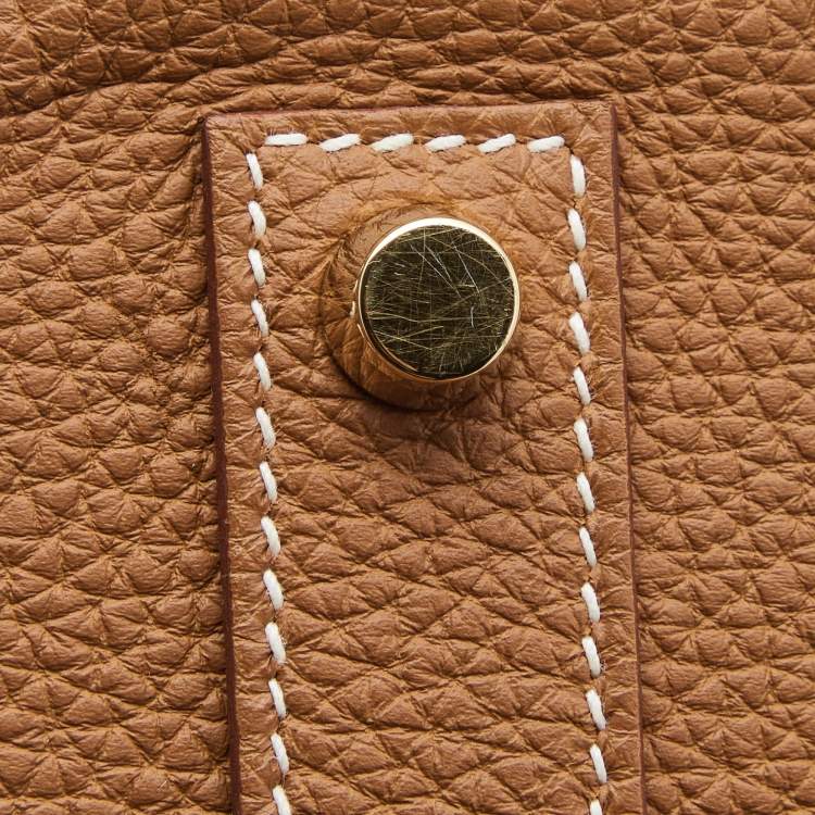 Pre Owned Hermes Gold Togo Leather Gold Finish Birkin 40 Bag