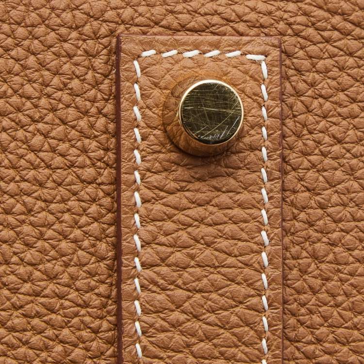 Pre Owned Hermes Gold Togo Leather Gold Finish Birkin 40 Bag