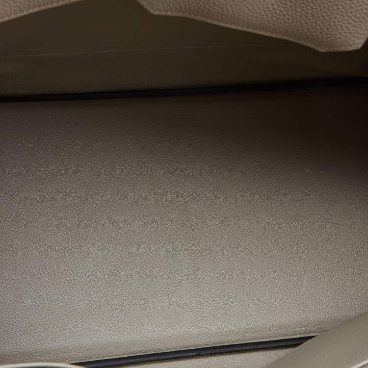 Pre Owned Hermès Gris Tourterelle Togo Leather Gold Finish Birkin 40 Bag